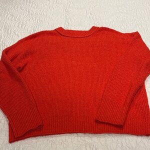 American Eagle Outfitters Vibrant Red Crew Neck Sweater